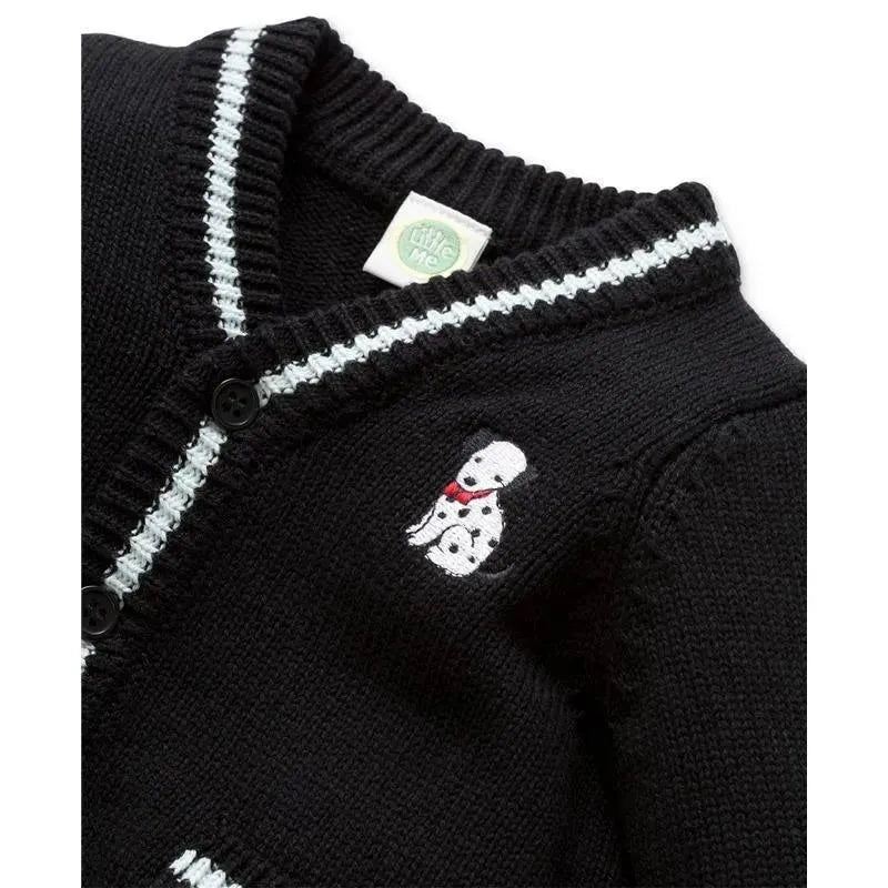 Little Me Signature Luxury Collection Baby Boys Puppy Cardigan Set 3-piece, Sweater, Pant & BowTie, Navy/Ligh Blue.