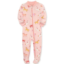 Little Me - Unicorn Cotton Zip Front Infant Pajama Image 1