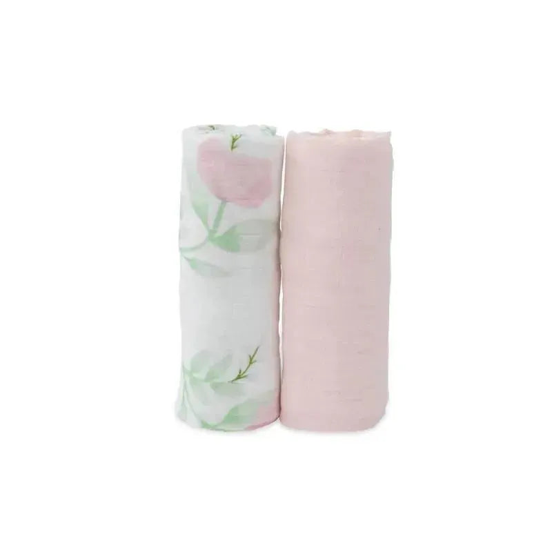 Little Unicorn - 2Pk Deluxe Muslin Swaddle, Blush Peony Image 3