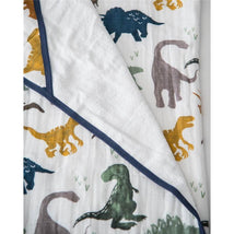 Little Unicorn Big Kid Hooded Towel, Dino Friends Image 1