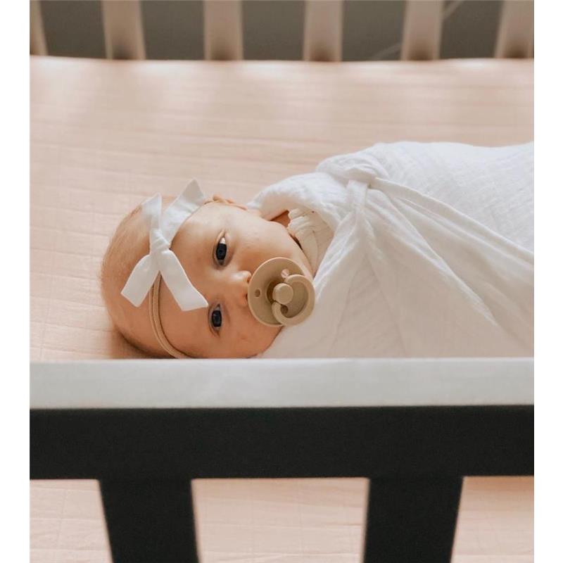 Little Unicorn Cotton Muslin Crib Sheet - Rose Petal Image 7