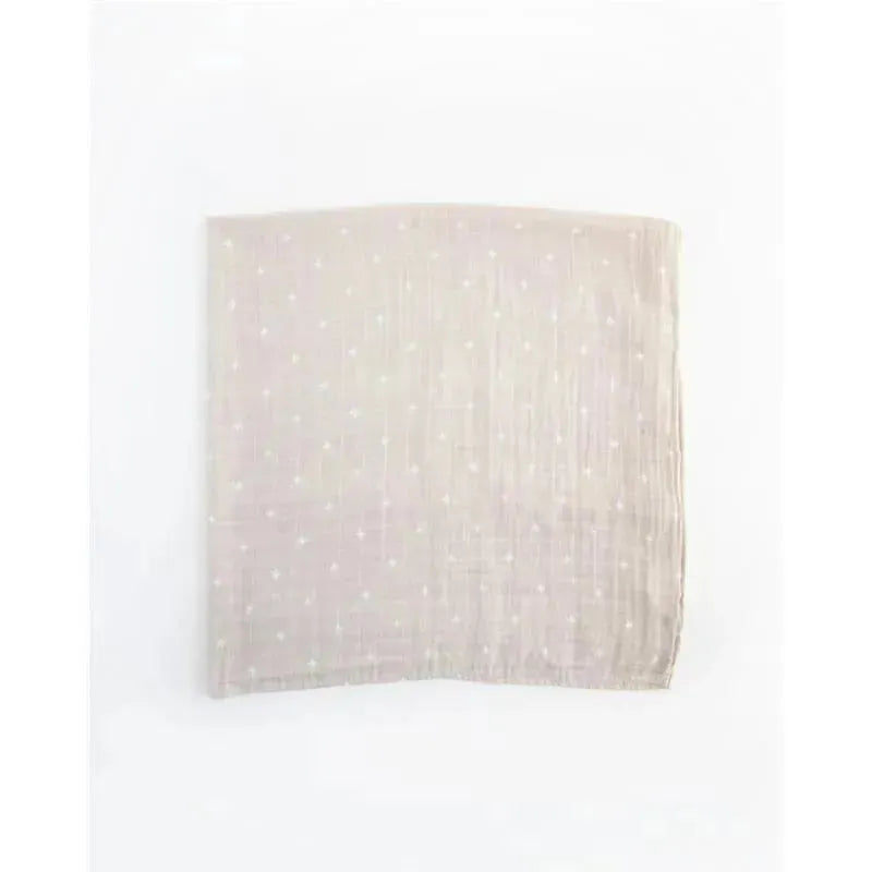 Little Unicorn Cotton Muslin Swaddle Blanket Single - Taupe Cross Image 4