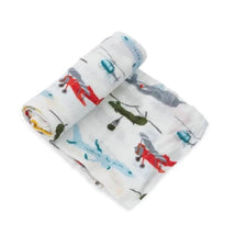 Little Unicorn - Deluxe Muslin Swaddle Single, Air Show Image 1