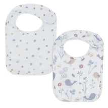 Living Textiles - 2Pk Baby Muslin Bibs, Birds Image 1