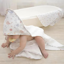 Living Textiles - 3Pk Baby Muslin Wash Cloths, Birds Image 2