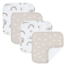 Living Textiles - 4Pk Baby Wash Cloths, Sloth/Rainbow Image 1