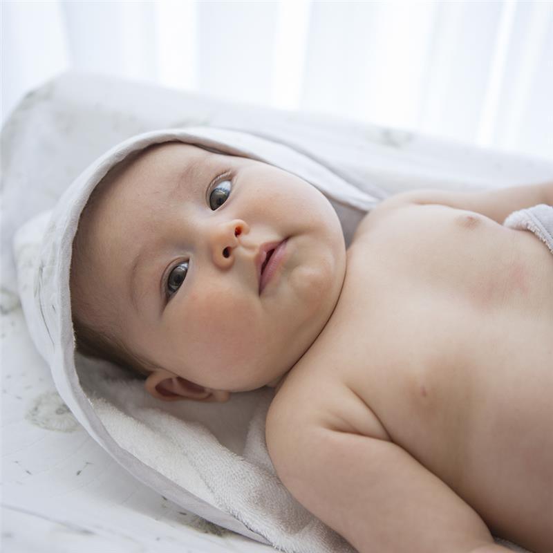 Living Textiles - Baby Organic Muslin Hooded Towel, Dandelion Image 2