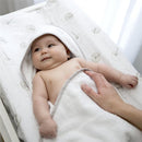 Living Textiles - Baby Organic Muslin Hooded Towel, Dandelion Image 3