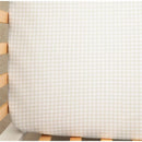 Living Textiles - Cotton Jersey Fitted Sheet, Cream Gingham Image 2