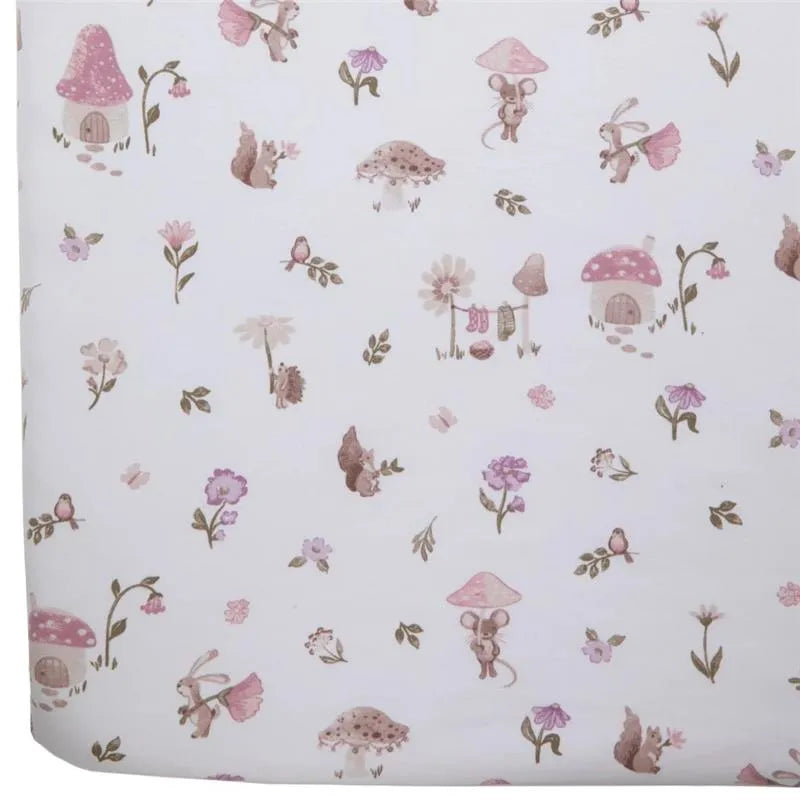 Living Textiles - Cotton Jersey Fitted Sheet, Mushroom House Image 3