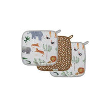Loulou Lollipop - 3Pk Washcloth Set, Safari Jungle Image 1