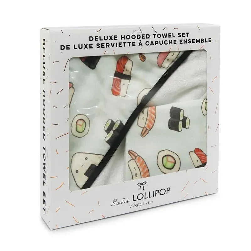 Loulou Lollipop Hooded Towel Set, Sushi  Image 5