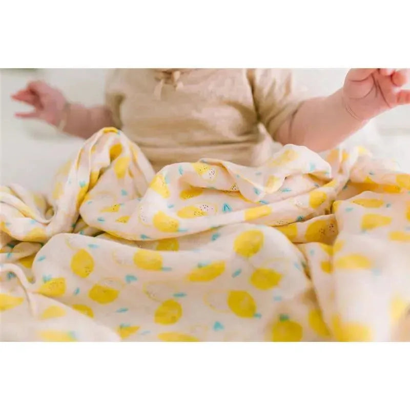 Loulou Lollipop Muslin Baby Swaddle - Cutie Lemon Image 2