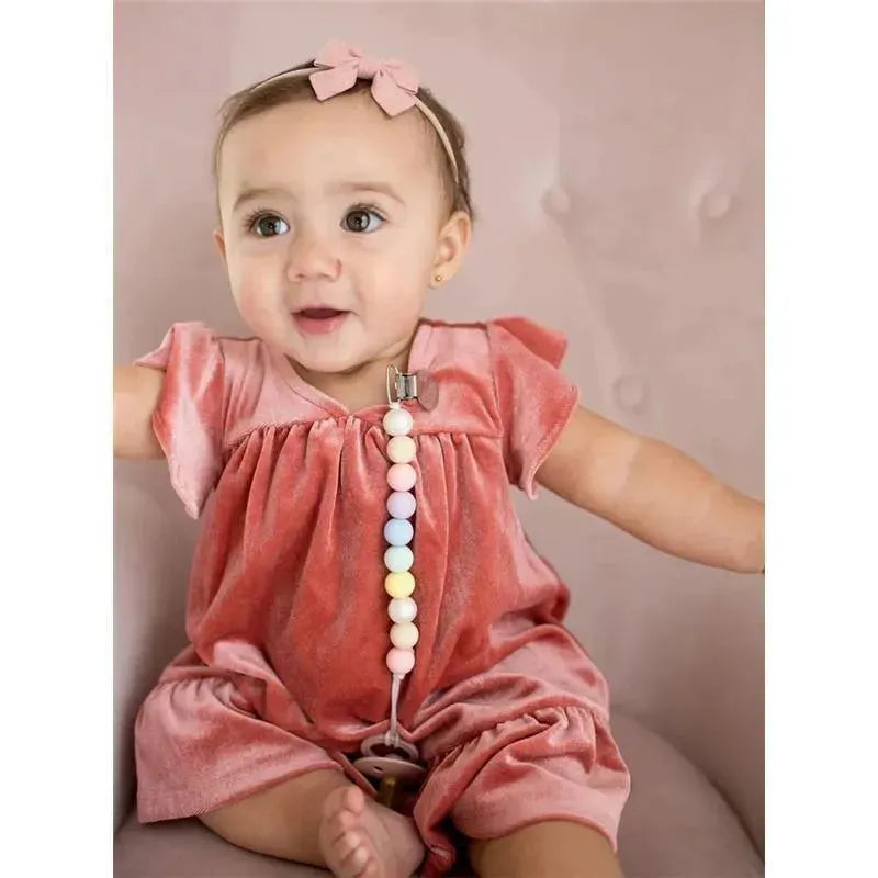 Loulou Lollipop - Silicone Pacifier Holder, Cotton Candy Image 5