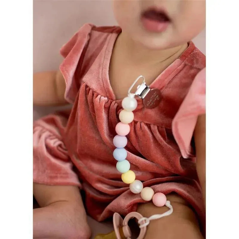 Loulou Lollipop - Silicone Pacifier Holder, Cotton Candy Image 7