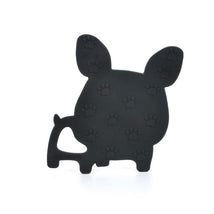 Loulou Lollipop Silicone Teether - Boston Terrier Black Image 3
