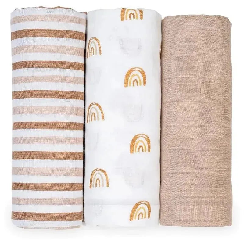 Lulujo - 3Pk Rainbows Muslin Receiving Blankets Image 1