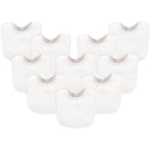 Luvable Friends 10 Piece Baby Bibs, White  Image 1