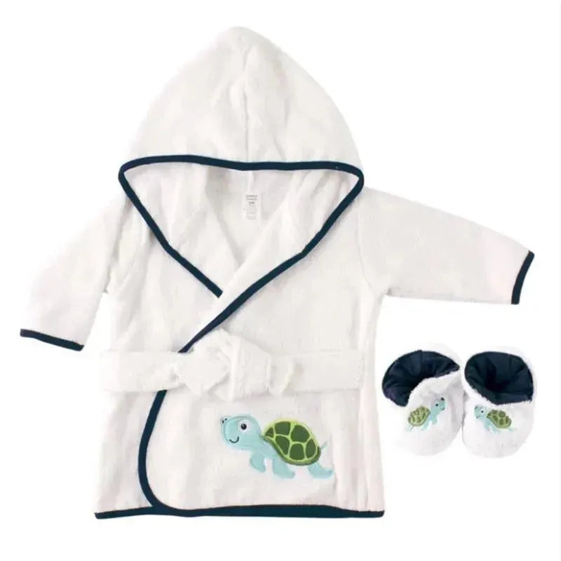 Luvable Friends Bathrobe W/ Slippers, Turtle Image 1