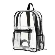 Macrobaby - Transparent Large Capacity School Backpack, Clear & Black Image 1