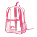 Macrobaby - Transparent Clear & Pink Large Capacity School Backpack Image 1