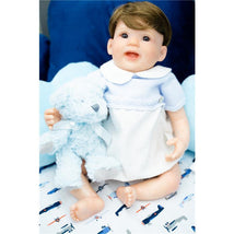 Macrobaby White Vinyl Baby Doll Reborn Boy - Mandy(Brown hair/Green eyes) Image 1