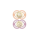 Mam 2-Pack 6+ Months Perfect Night Pacifier - Pink/Purple Image 1