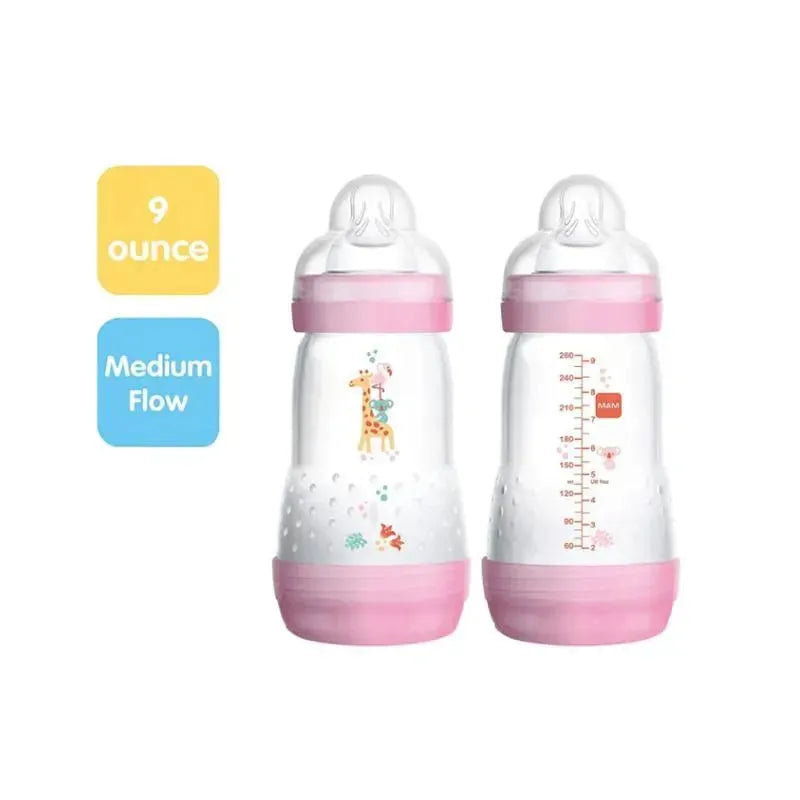 MAM 2-Pack Anti-Colic 9Oz Bottles 0+ Months - Girl Image 3