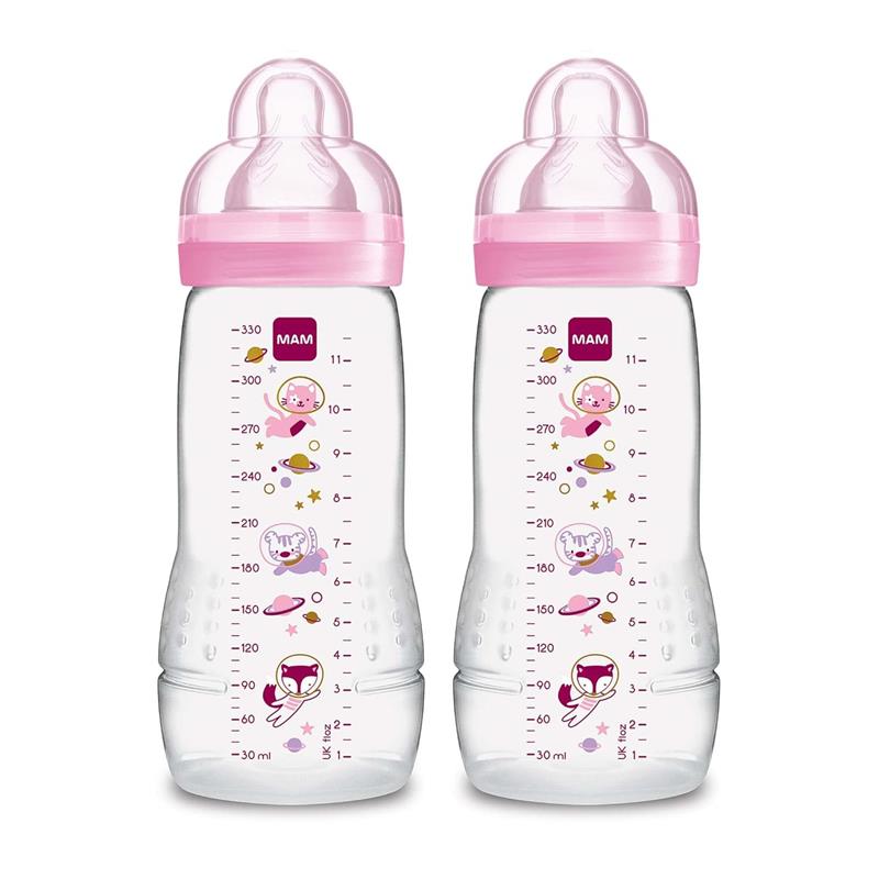 Mam - 2Pk Baby Bottles Anti-Colic 11Oz (Colors May Vary) Image 2