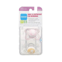 MAM 2-Pack Start Tender Newborn Pacifier - Pink/Clear Image 2