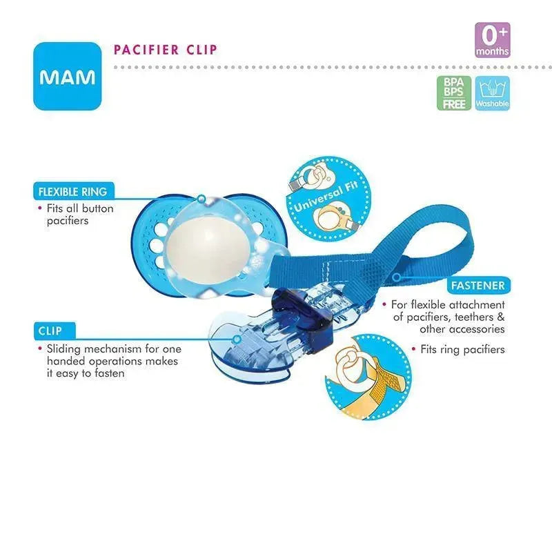 Mam - 2Pk Boy Pacifier Clip Image 4