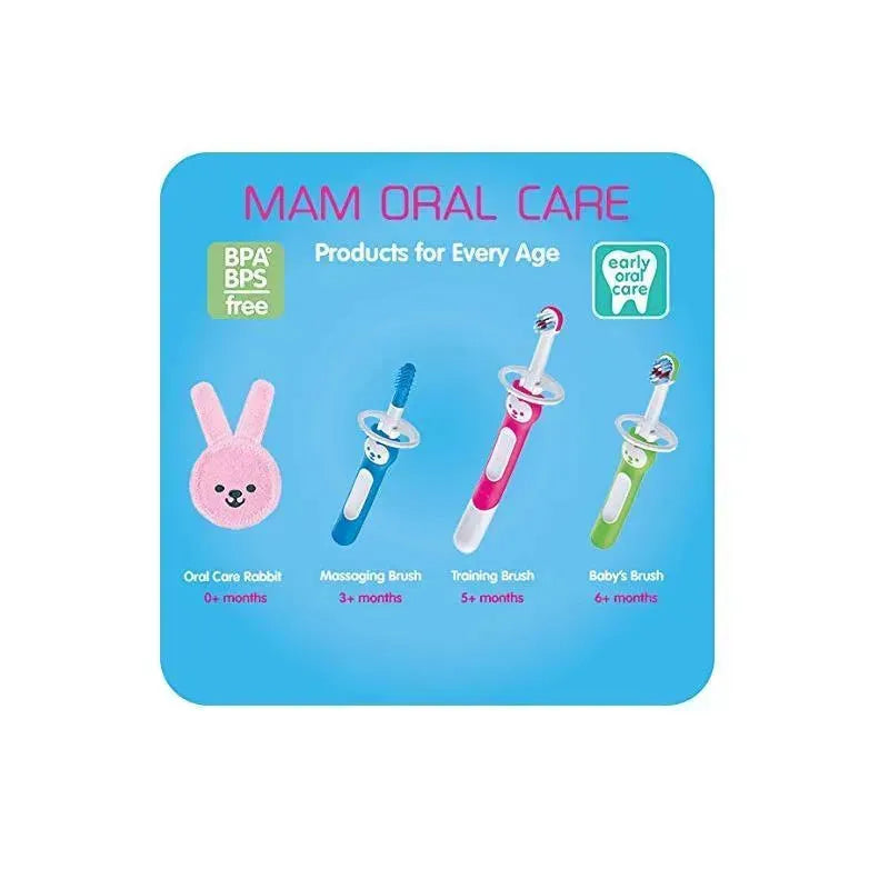 MAM 3+ Months Massaging Baby Toothbrush, Gum Cleaner and Massager - Blue Image 13