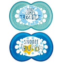 Mam Attitude Pacifiers 6M+ 2Pk Pink/Blue/Green Image 2