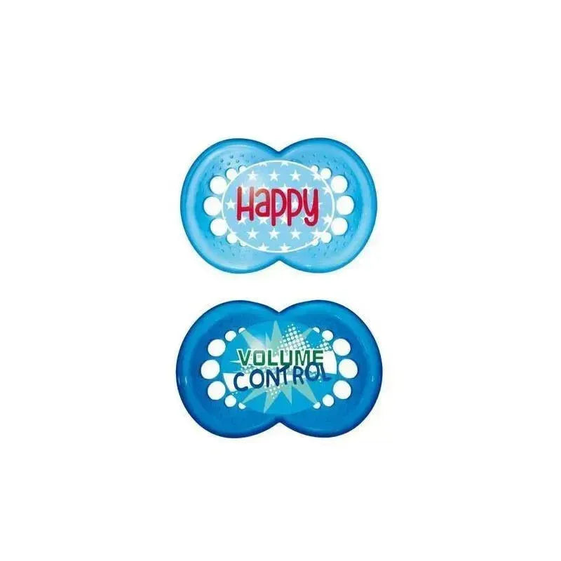Mam Attitude Pacifiers 6M+ 2Pk Pink/Blue/Green Image 3