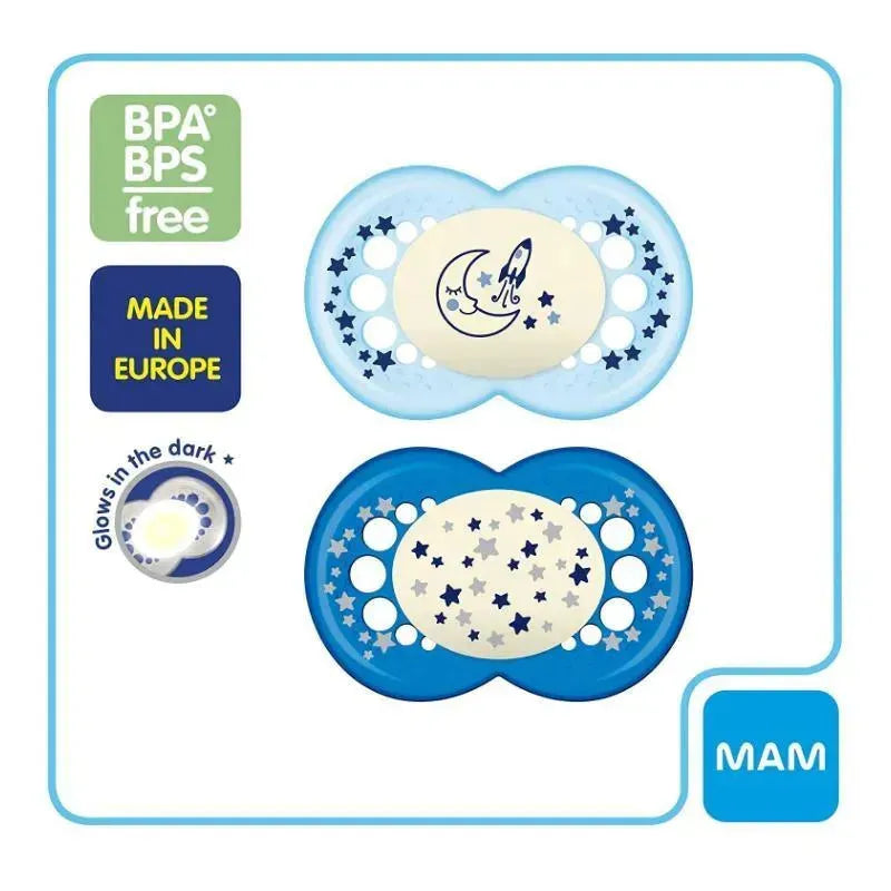 Mam Boys' Night Pacifiers, 6M+ Image 5