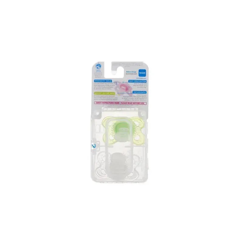 Mam Clear Orthodontic Silicone Pacifier 0-6M, Colors May Vary, 2-Pack Image 4