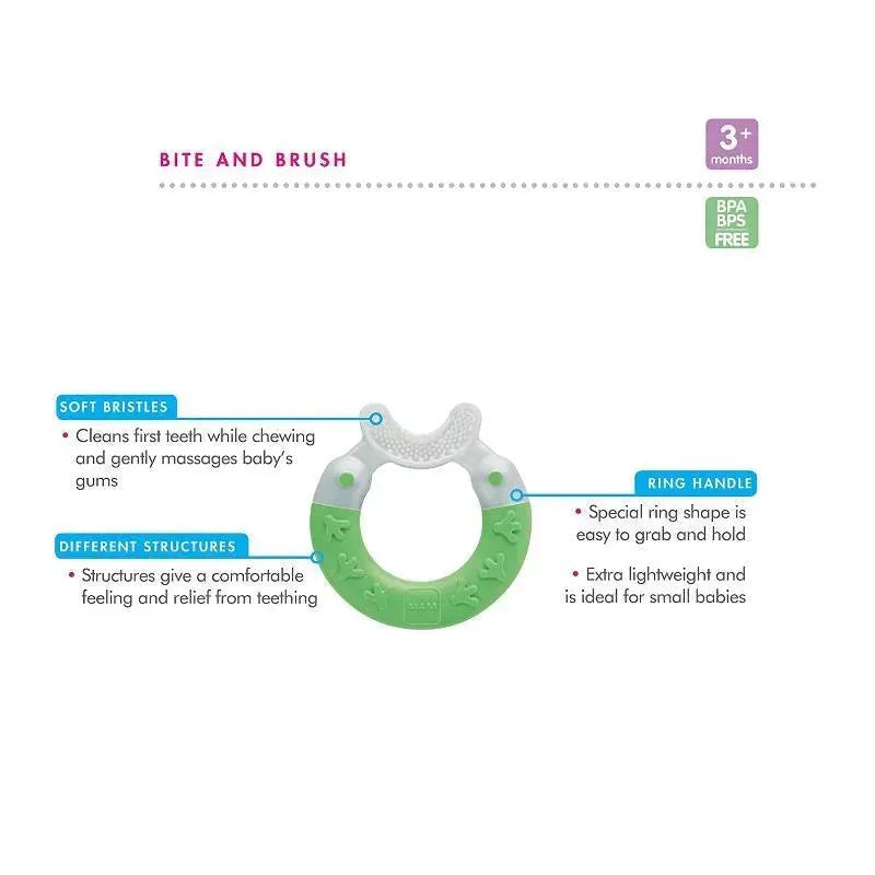 Mam Girl Bite & Brush Teether, 3M+ Image 3