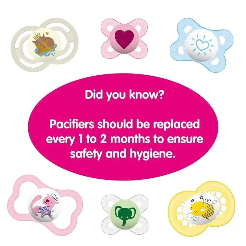 Mam Girls' Mini Air Pacifiers, 0-6M Image 8