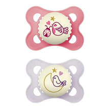 Mam Girls' Night Pacifiers, 0-6M Image 1