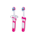 MAM Learn to Brush Baby Toothbrush Set 5+M - Pink Image 1