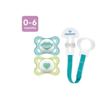 Mam - Love & Affection Pacifiers & 1 Clip - 0 - 6 M Boy Image 2