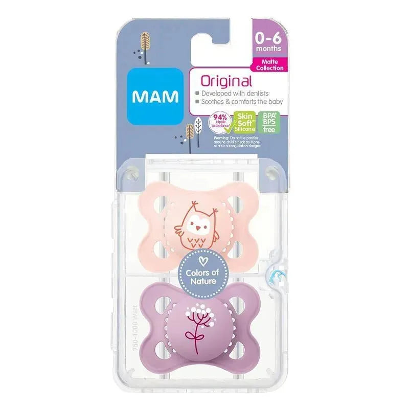 Mam - Matte Deco Pacifier 0-6 Months, Girl Image 4