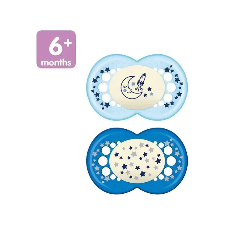 Mam Night 6+ M Pacifiers, Colors May Vary, 2-Pack Image 2