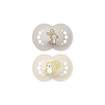 MaM Original Matte Baby Pacifier 2 Pack Grey and Beige 16+M Image 1