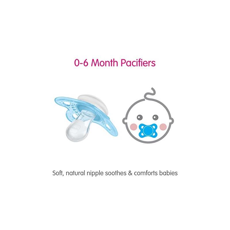  MAM Chupete original para bebé, forma de pezón que ayuda a  promover un desarrollo oral saludable, estuche esterilizador, paquete de 2,  6-16 meses, cristal/niña. 6-16 - (paquete de 2) : Bebés