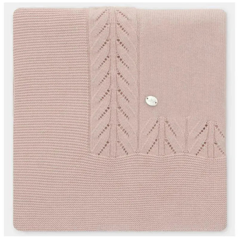 Martin Aranda - Baby Blanket Knit Lin 40'X40', Pastel Pink Image 1