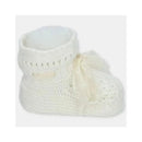 Martin Aranda - Baby Booties Knit Marfil, Pink Ciruela Image 2