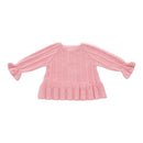 Martin Aranda - Baby Girl Long Cardigan Knit Marsala, Pink Image 2