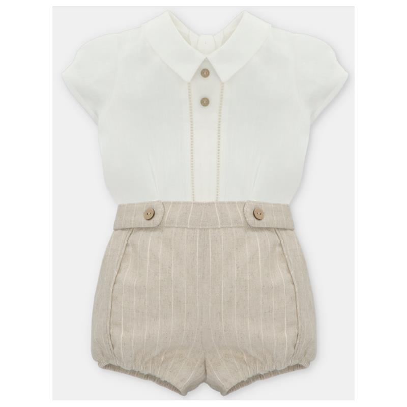 Martin Aranda - Baby Set Shirt & Bloomer Woven Fabric Firenze, Arena Image 1
