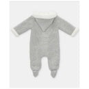 Martin Aranda - Baby Sweater Knit Lined Pramsuit With Removable Feet Glace, Light Grey Image 2